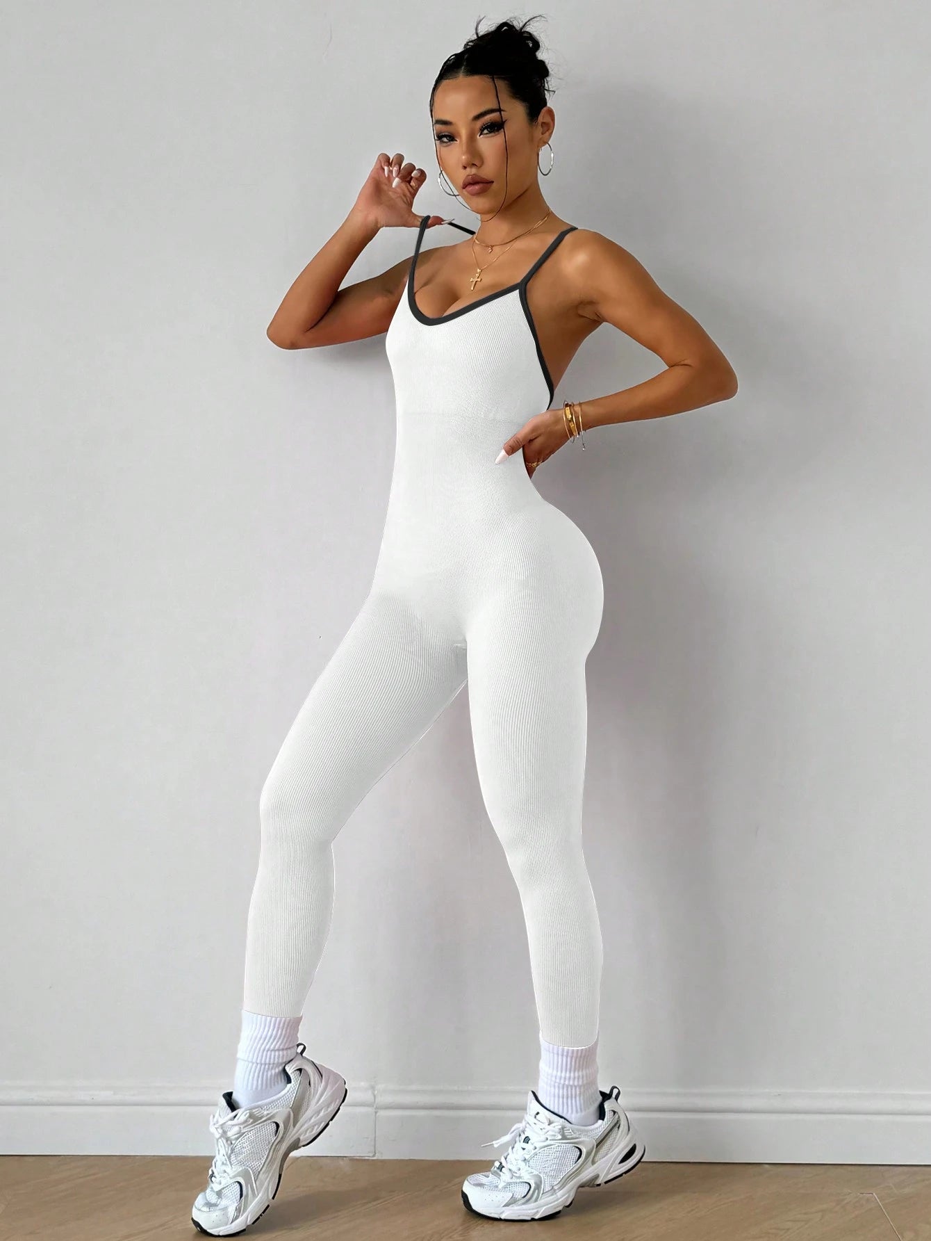 Slayoga Women'S Ribbed Yoga Jumpsuit Pants